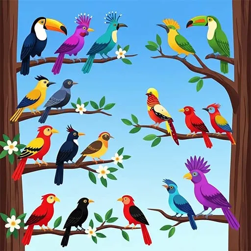 Birds Sort Color Match Puzzle