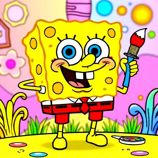 Easy Coloring Spongy Adventure