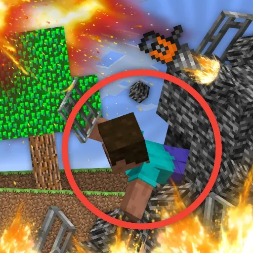 Escape from the prison in Mineblock! Destruction!