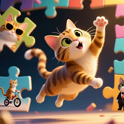 Funny Puzzle: Cats
