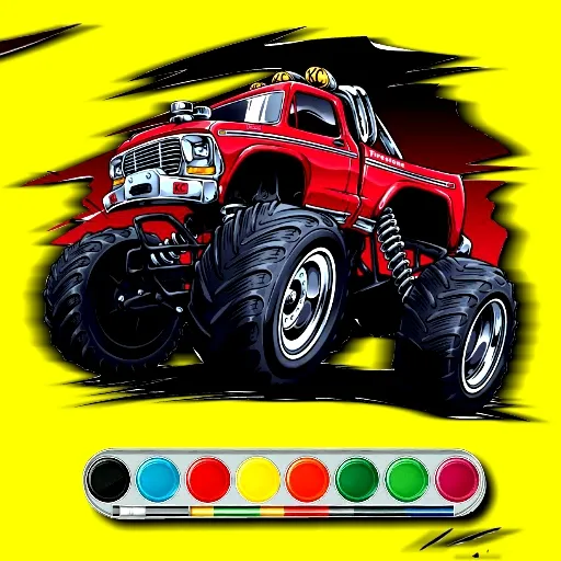 Monster Jeep Coloring