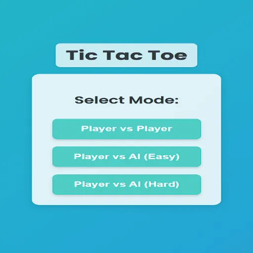 TICTAK TOE play AI easy hard